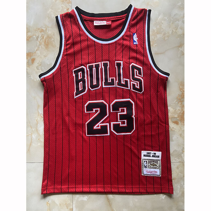 Camiseta Chicago Bulls Michael Jordan NO 23 Mitchell & Ness 1997-98 Rojo1